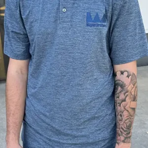 Mens Perry Ellis Blue Double Knit Polo